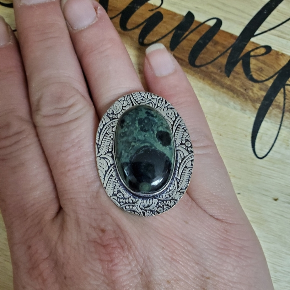 New Kambaba Jasper 925 Silver Ring. - Picture 1 of 6
